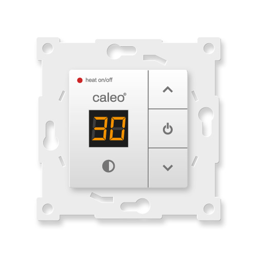 Терморегулятор CALEO 720 с адаптерами для рамки известных производителей ABB, Legrand, Gira, Jung, 